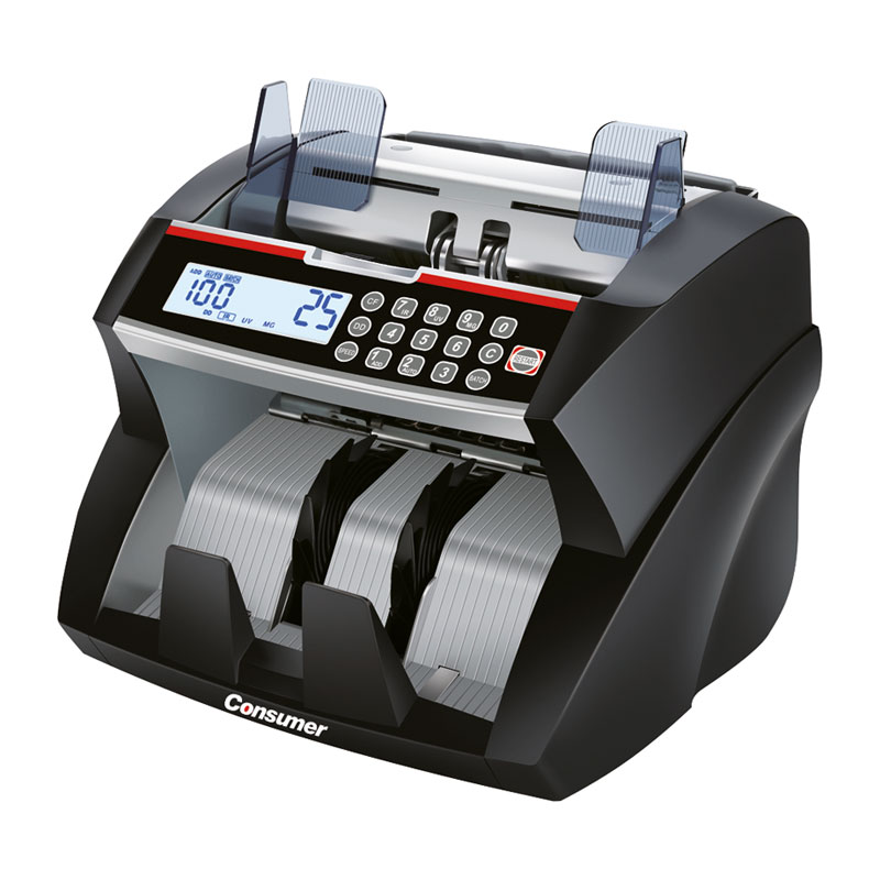 Contador de billetes PB5000 con detector de billetes falsos y pantalla LCD