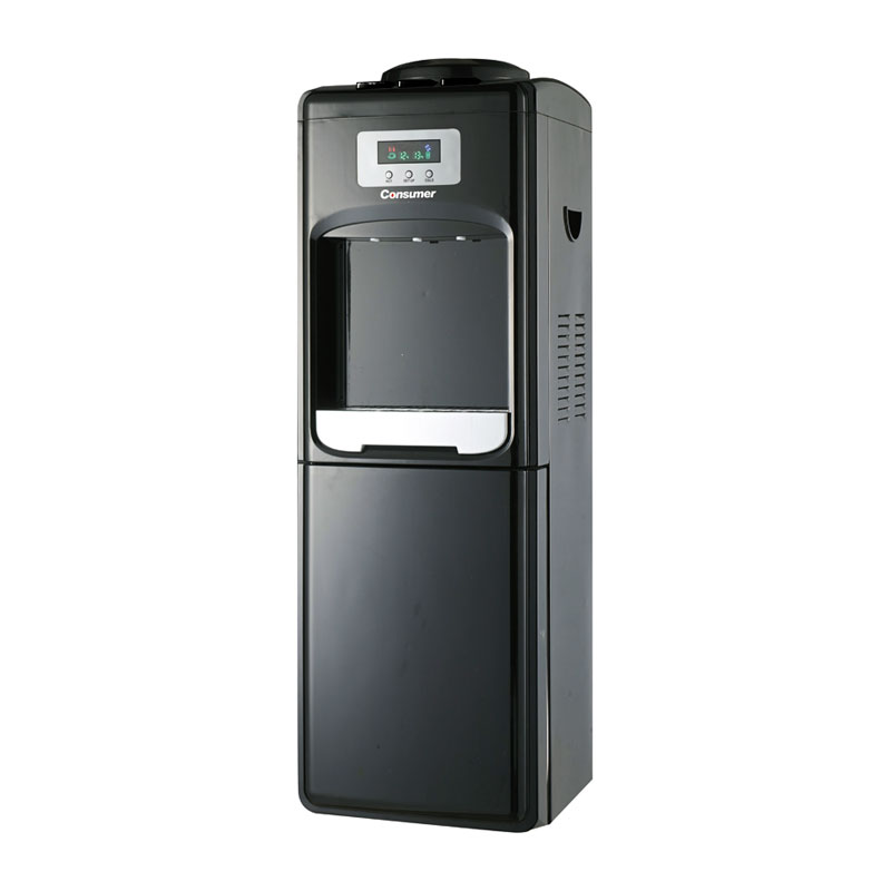 Dispenser de pie Negro con heladera