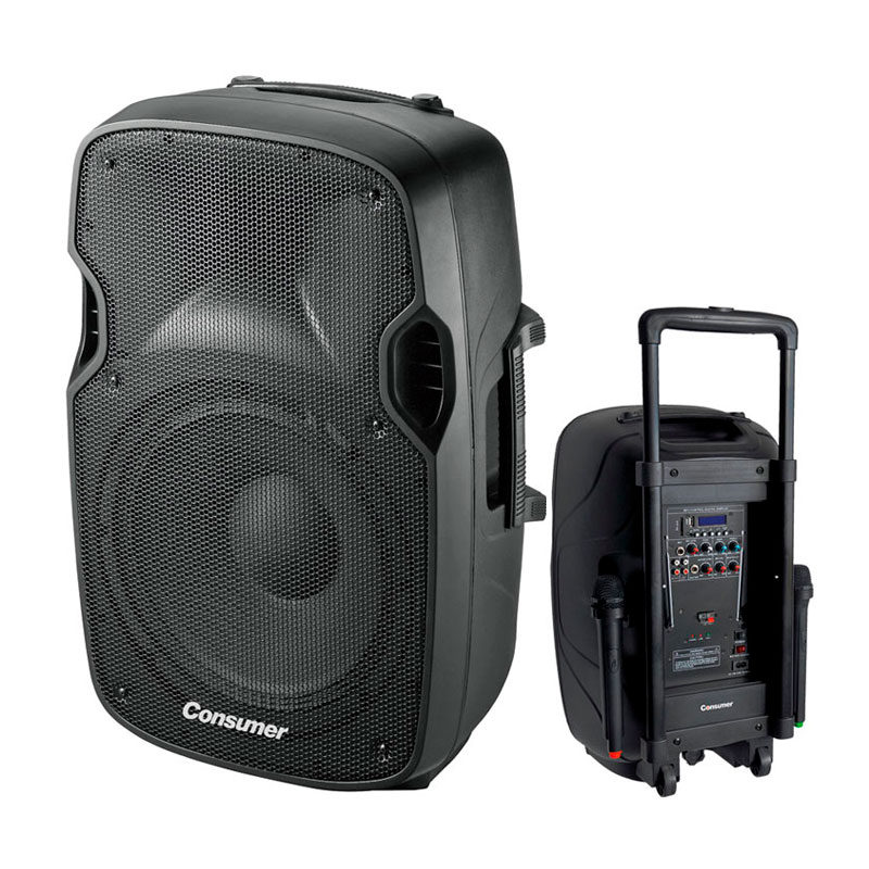 Parlantes Bluetooth 12", 1000W. c/ pedestal