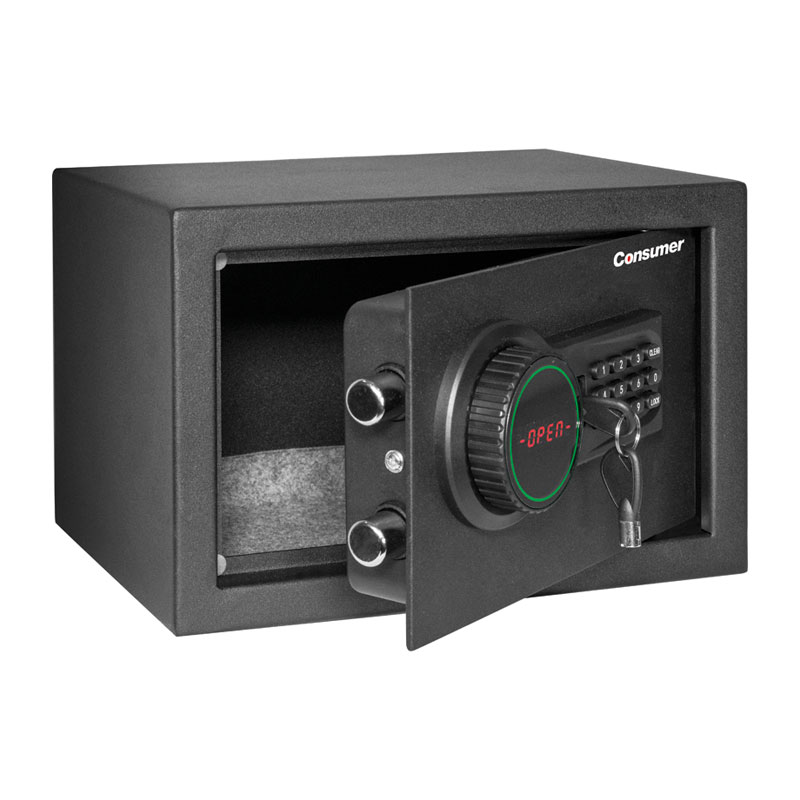 Caja de seguridad digital con LCD, chica